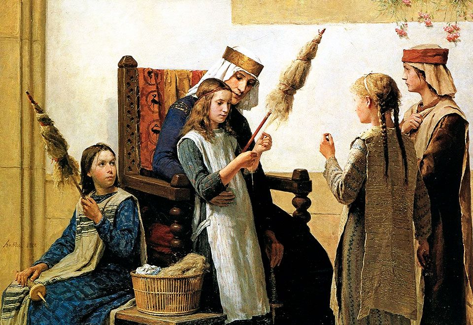 Reine_Berthe_et_les_fileueses,_1888